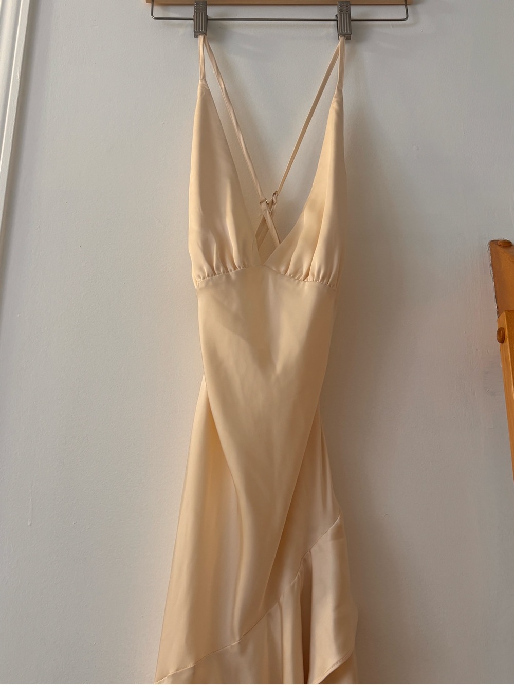 Meshki Cream Slip Midi Dress - Picture 1 of 3